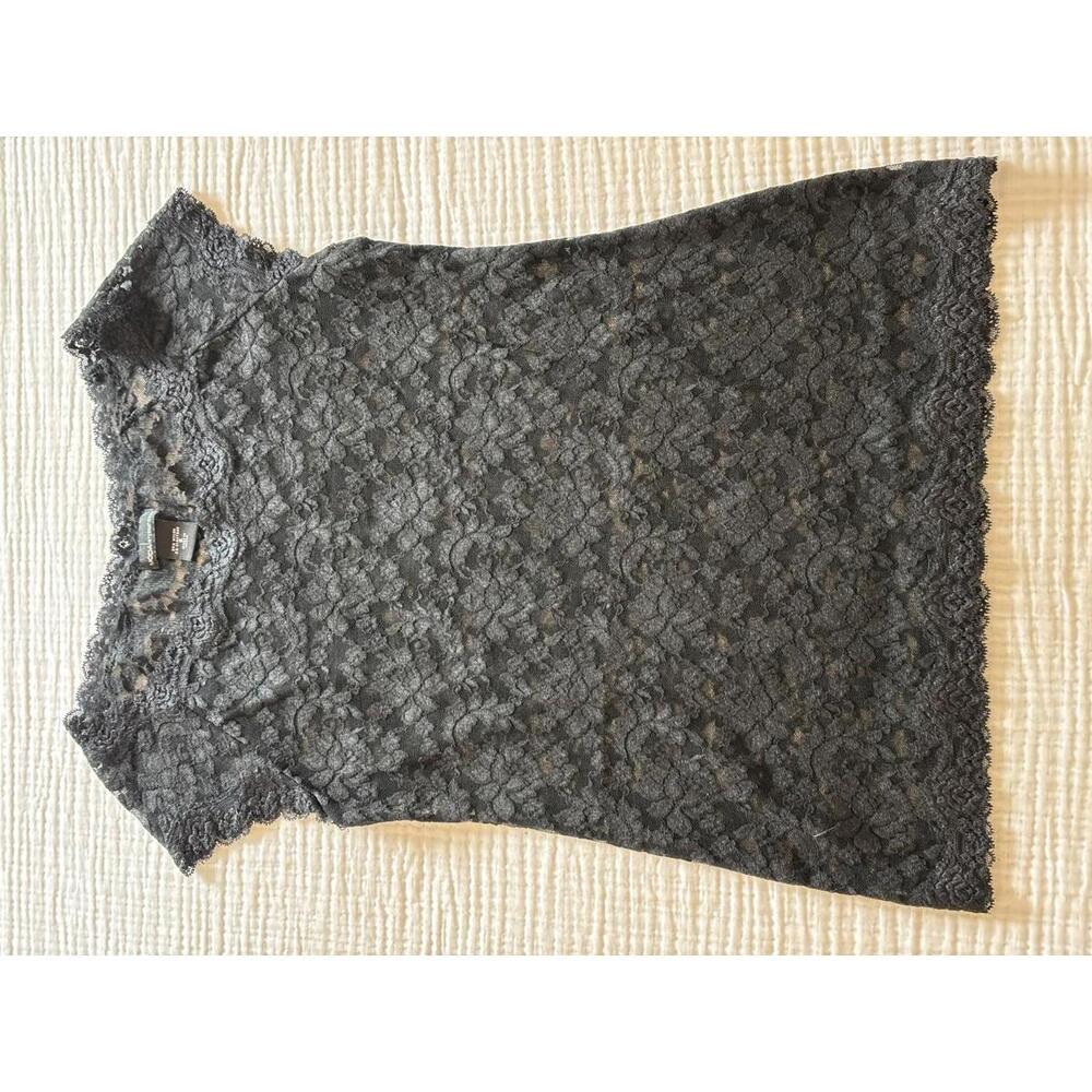 Moda International Black Lace Top Size Small